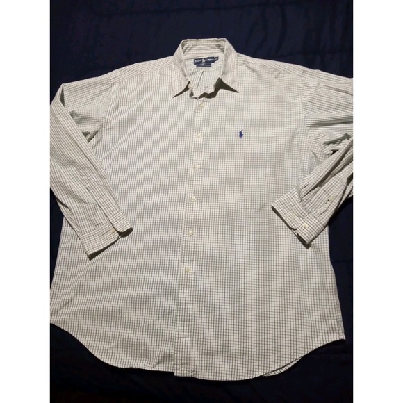 Ralph Lauren Other - Ralph Lauren Shirt Men 2XL‎ Green Check Blake Button Up Vintage Blue Pony